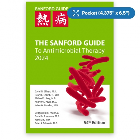 The Sanford Guide to Antimicrobial Therapy 2024, 54th Edition (Pocket Size)